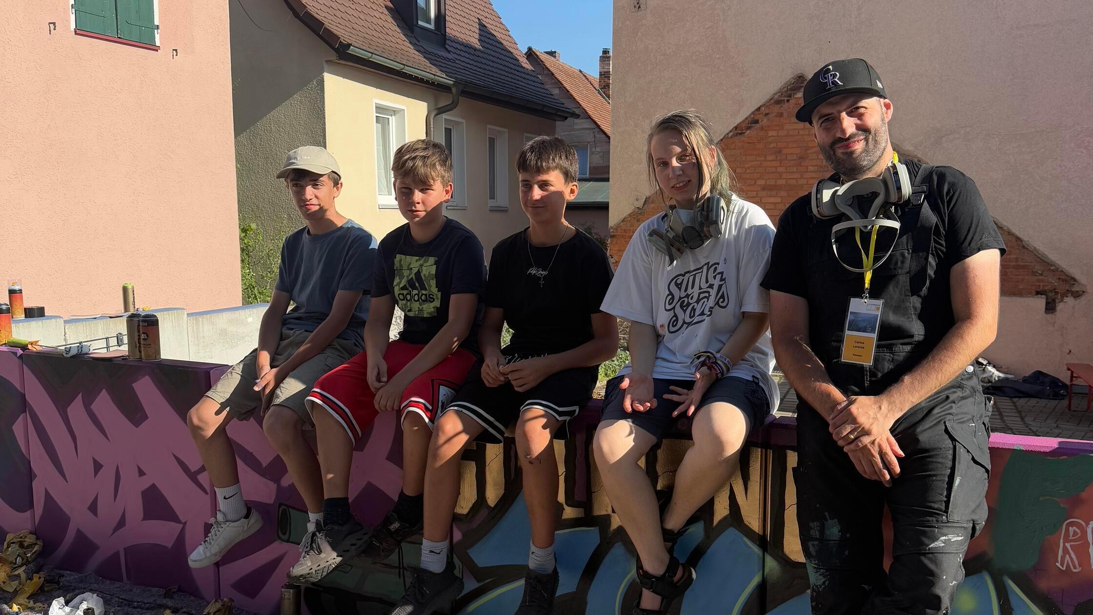 Carlos Lorente und die Crow am Ende des Workshops: