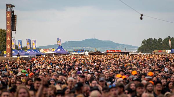 Von der Main Stage aus konnte man den Blick bis hin zum Hesselberg genießen.