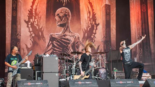 Suffocation sorgten auf der T-Stage für mächtig Stimmung.