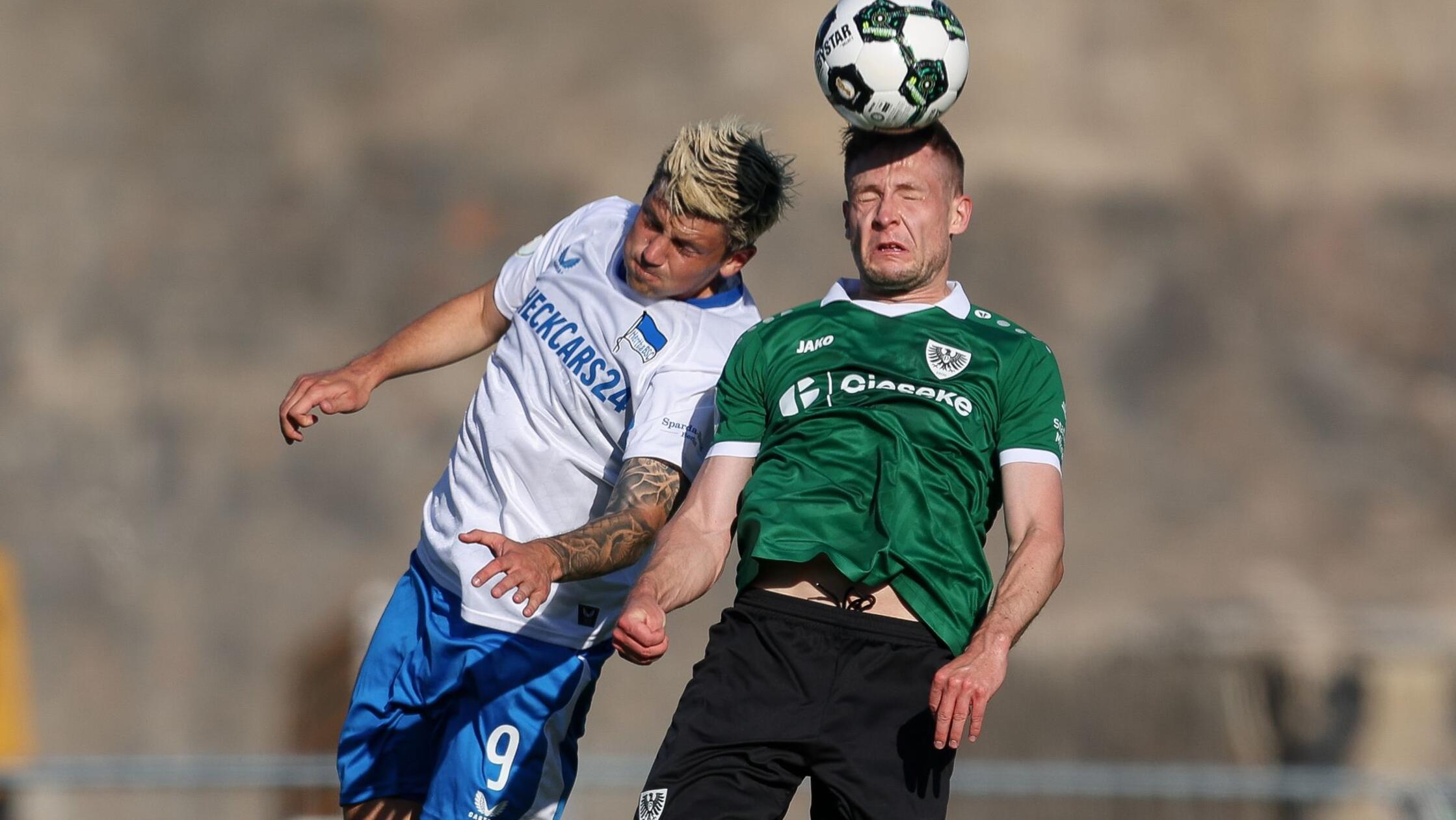 Hertha im Pokal-Glück: Sieg in Münster im Elfmeterschießen