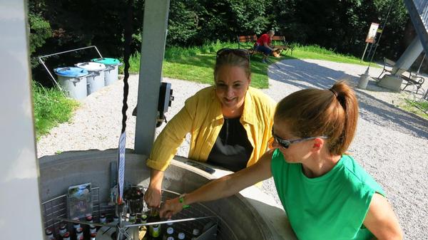 Am Fuße der Gobelwarte steht dieser Trinkbrunnen.