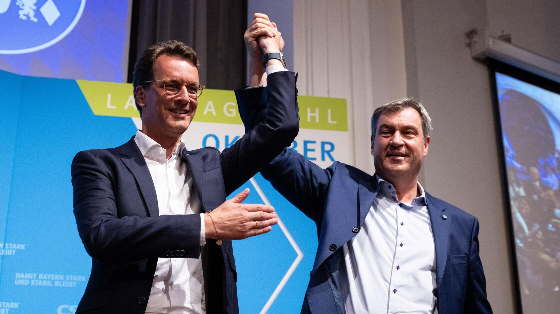 Söder macht Wahlkampf mit Wüst in NRW