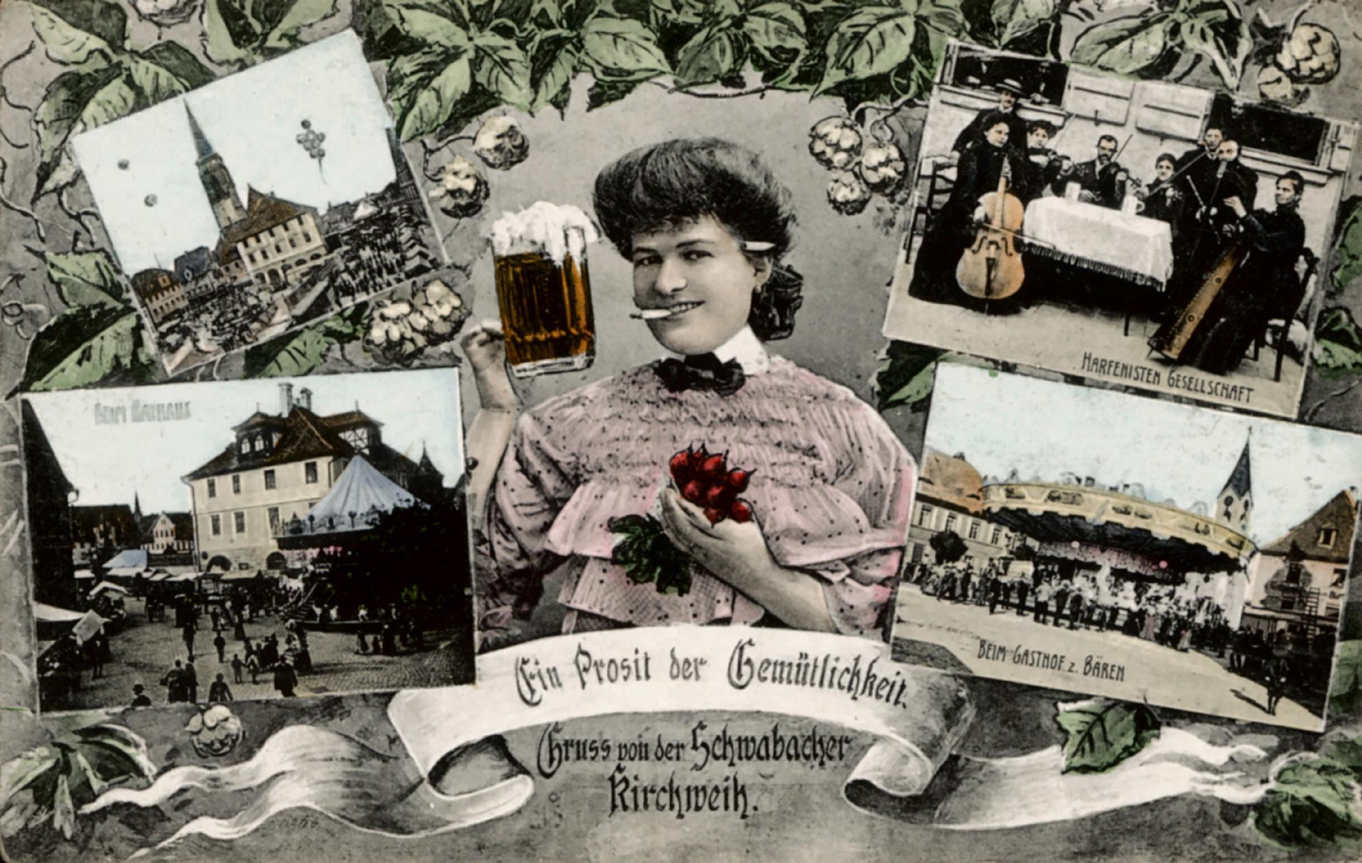 Historische Postkarten Schwabacher Kirchweih