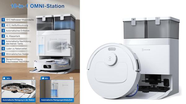 All in One Saugroboter Ecovacs Deebot T30C Om