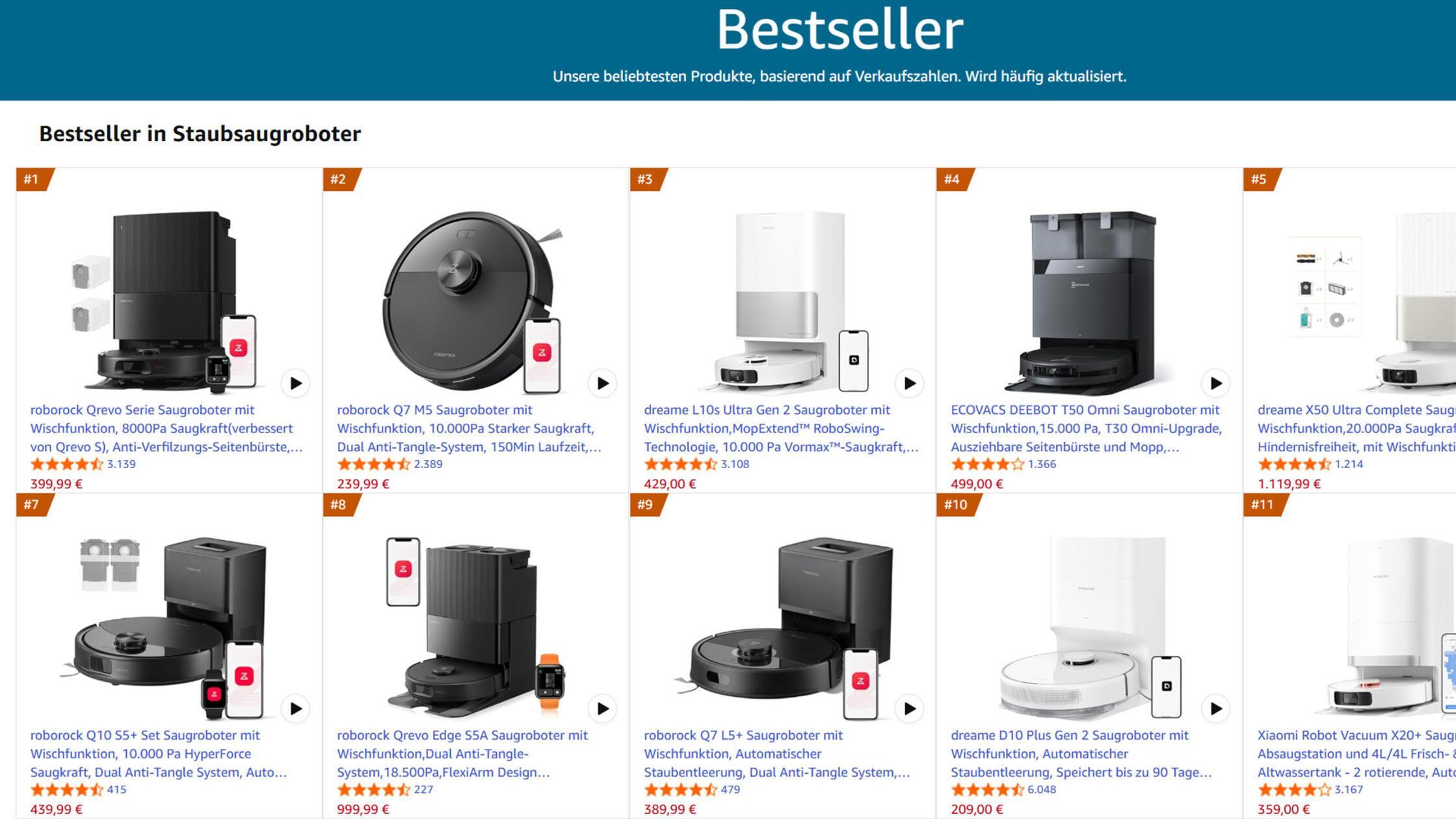 Amazon Saugroboter Bestseller