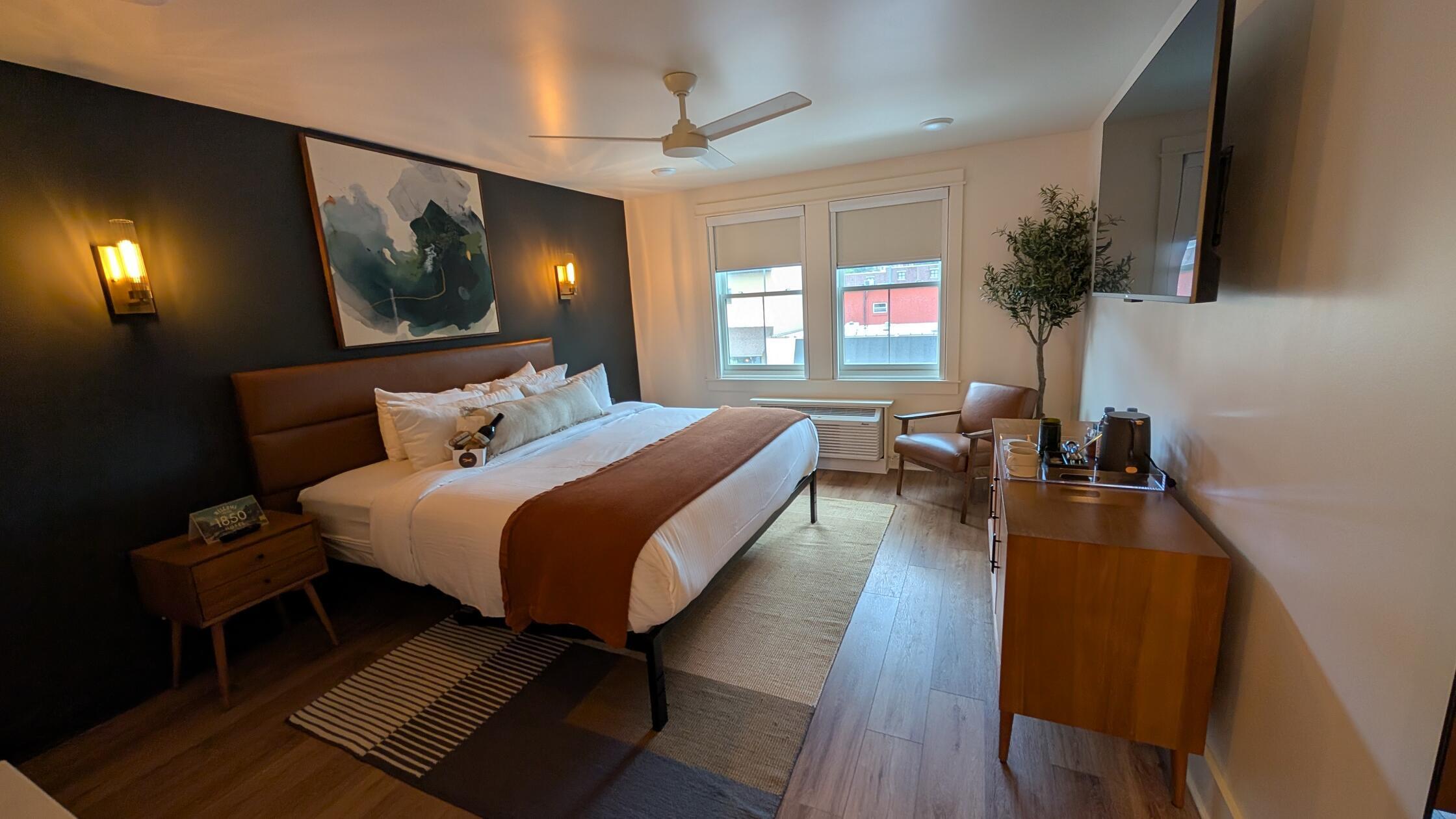 Das 1850 Hotel im Zentrum von Boone verbindet historischen Charme mit modernen Elementen. Nach einer langen Wanderung ist es der ideale Ort für Entspannung.