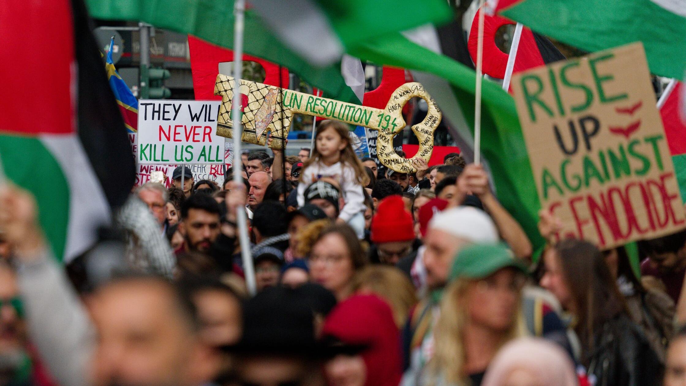 50.000 Menschen in Berlin gegen Gaza-Krieg auf der Straße