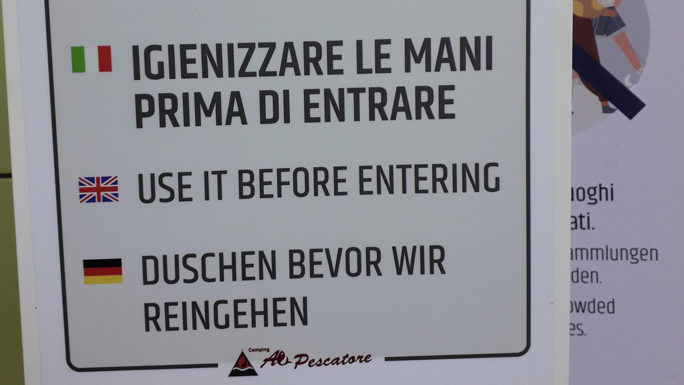 Deutsch ganz neu Gesehen von Andre Engelbrecht aus Fürth auf einem Campingplatz am Lago Di Caldonazzo in Italien.