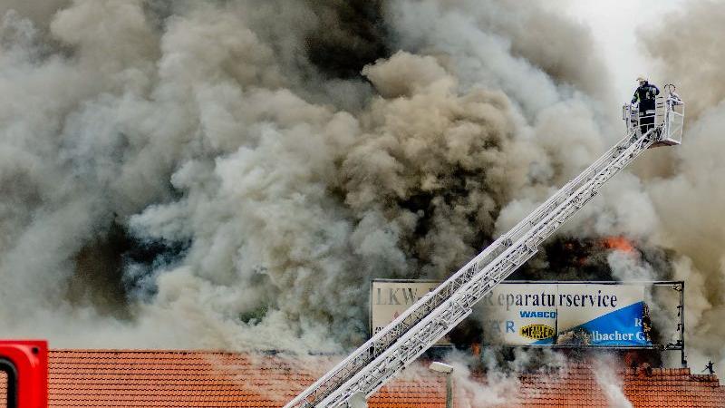 Brand im Schwabacher Industriegebiet