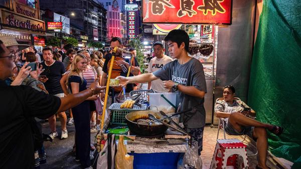 Daily Life At The Chinatown In Bangkok, Thailand -