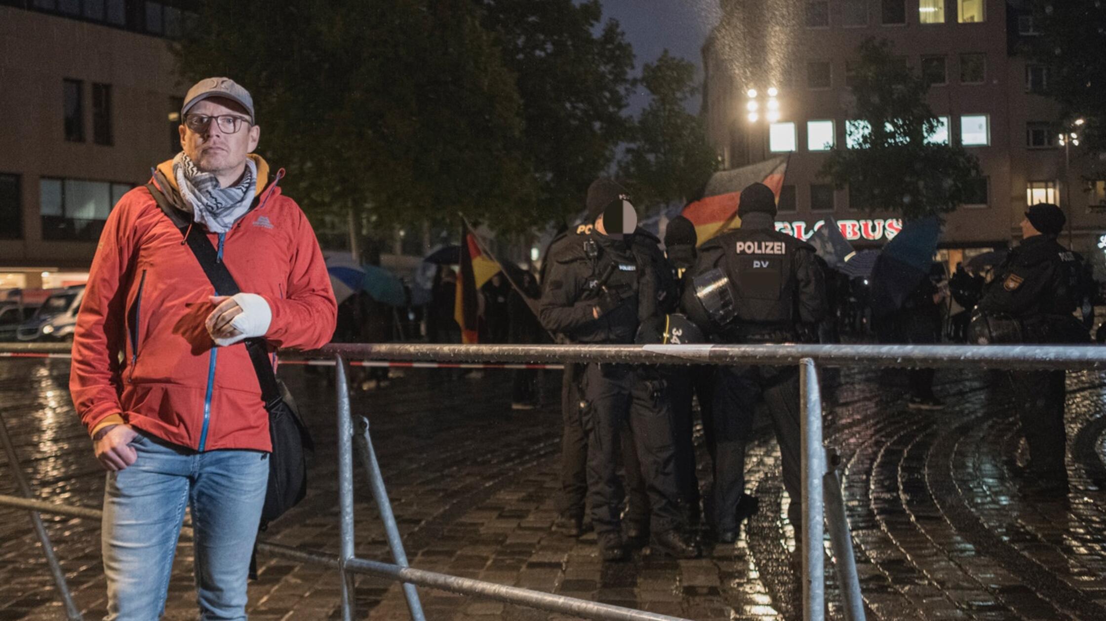 Verletzter Aktivist