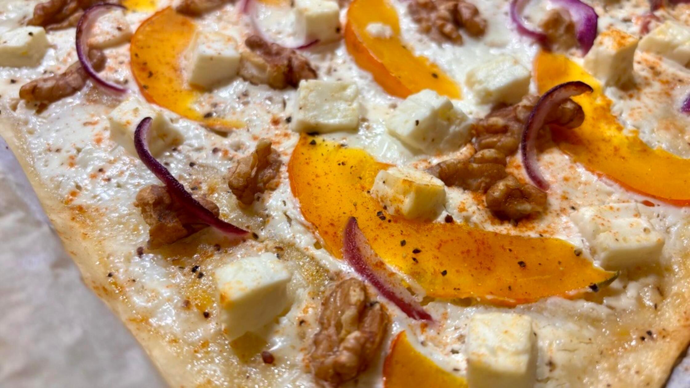 Flammkuchen mit Kürbis