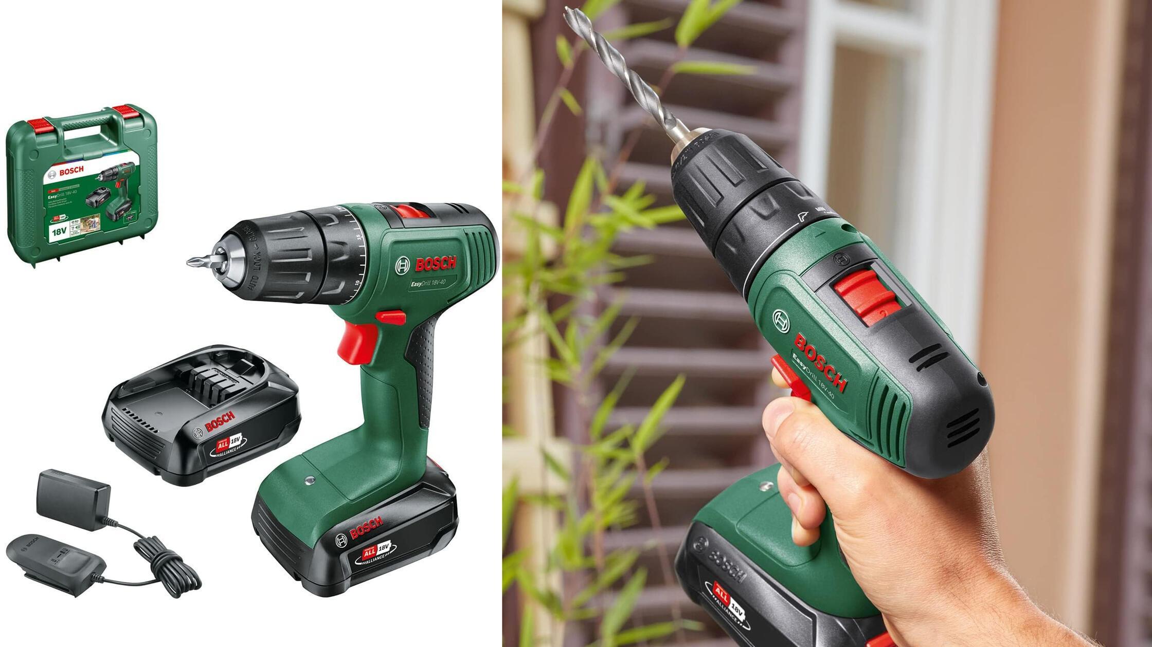 4,8 Sterne: &Uuml;berragend bewerteter Bosch-Akkuschrauber 18V EasyDrill mit 2x Akku hier top-g&uuml;nstig