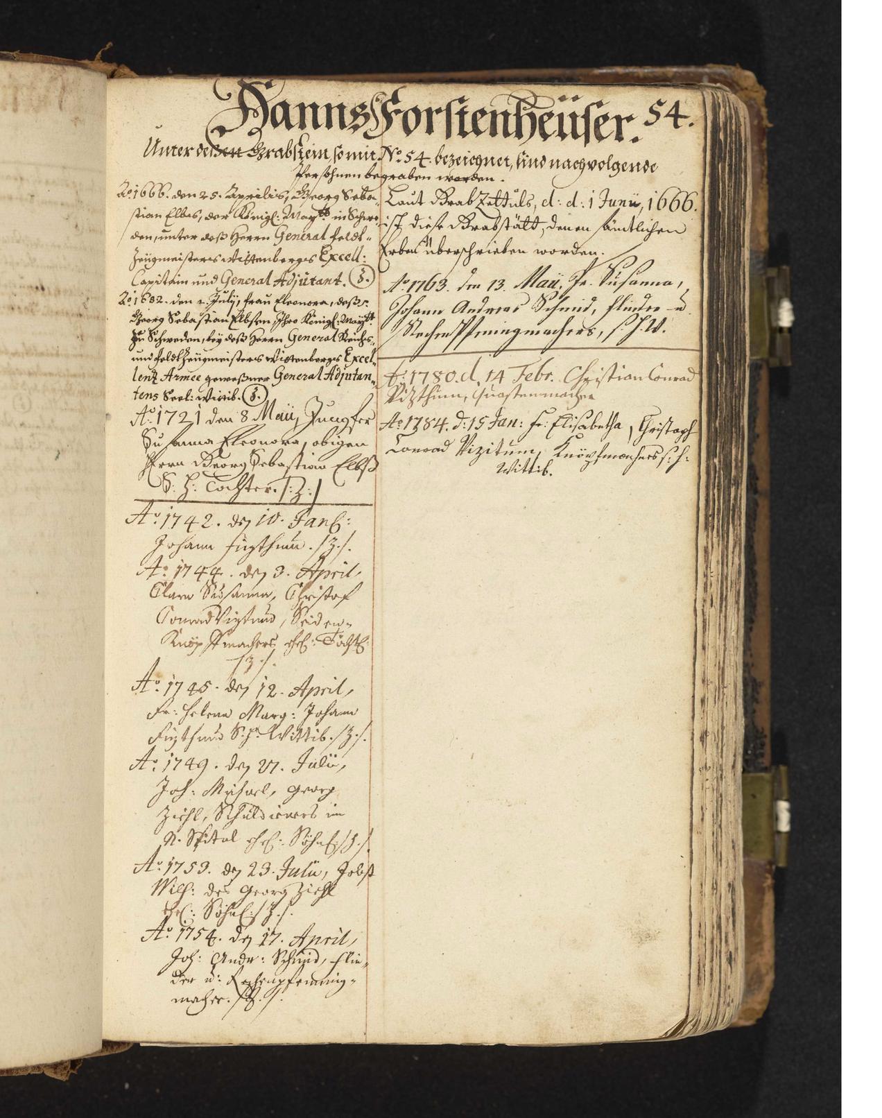 Verzeichnis des Grabs Nr. 54 auf dem Nürnberger Johannis Friedhof Verzeichnis des Grabs Nr. 54 auf dem Nürnberger Johannis Friedhof