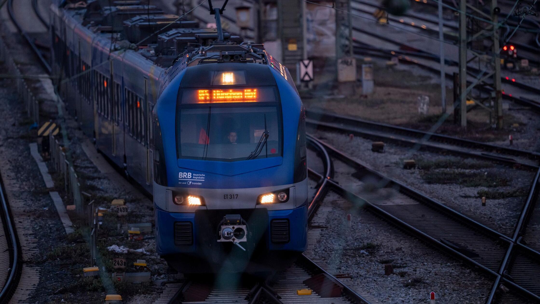 Regionalzug fährt in München gegen umgestürzten Baum