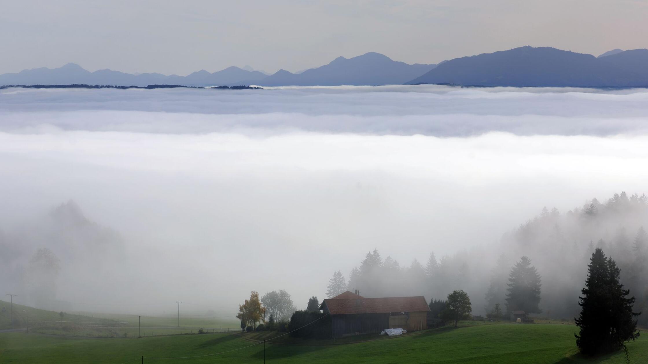 Graues und nebliges Wochenende in Bayern