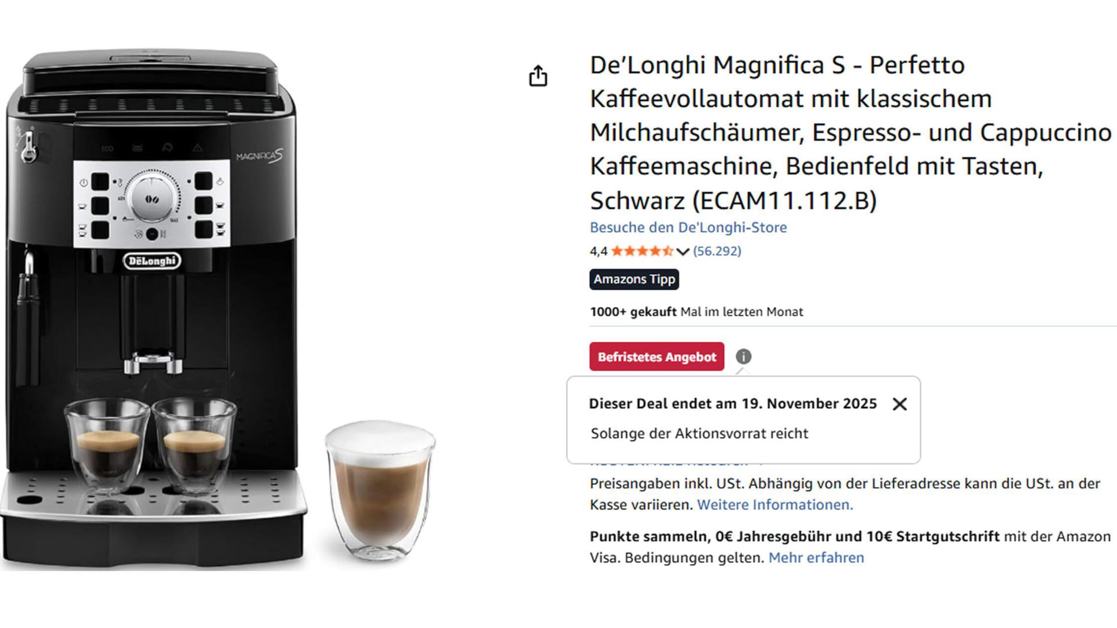 Amazon Delonghi Magnifica S Kaffeevollautomat
