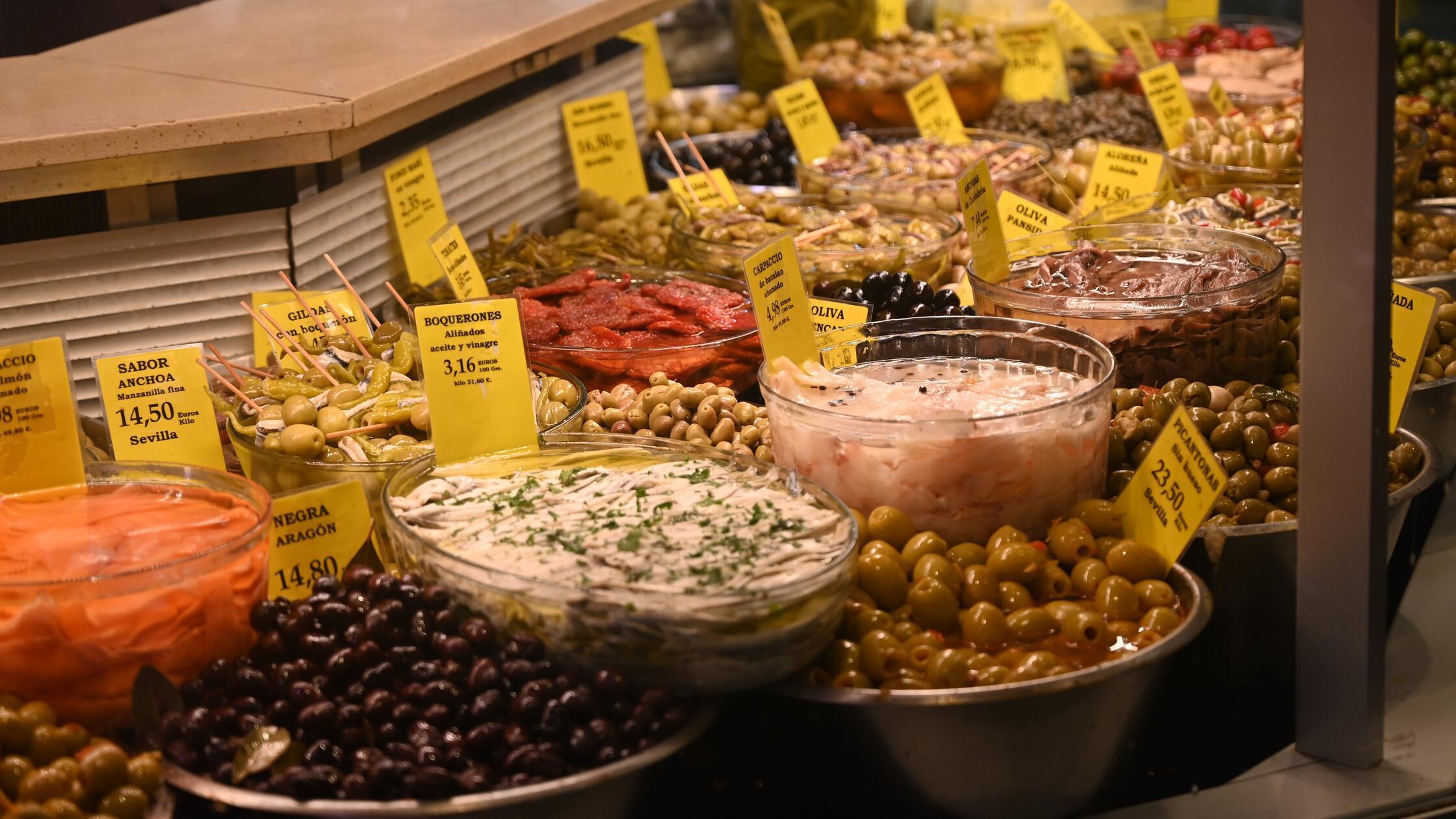 Kochkurs in Palma - klar: Oliven in Hülle und Fülle dürfen hier nicht fehlen.