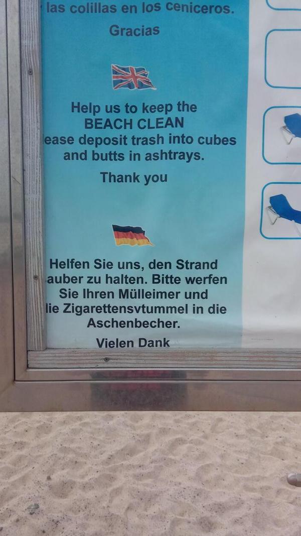 „Das haben wir am Strand von Jandia auf Fuerteventura gesehen. Wie groß der Aschenbecher oder der Mülleimer war, ist nicht bekannt“, so Familie Brock aus Ipsheim.
