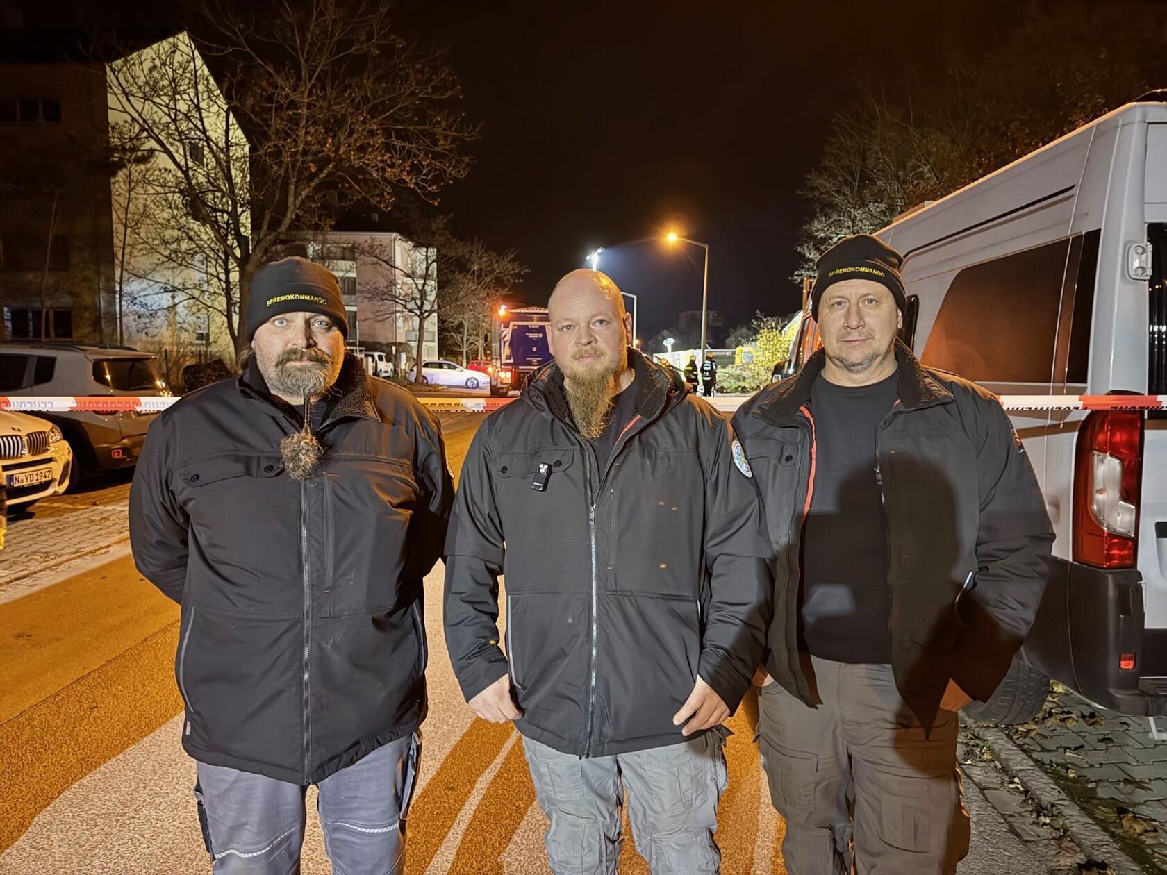 Das Sprengteam bestand aus Heiko Büchel, Florian Süß und Michael Weiß. (v.l.n.r.).