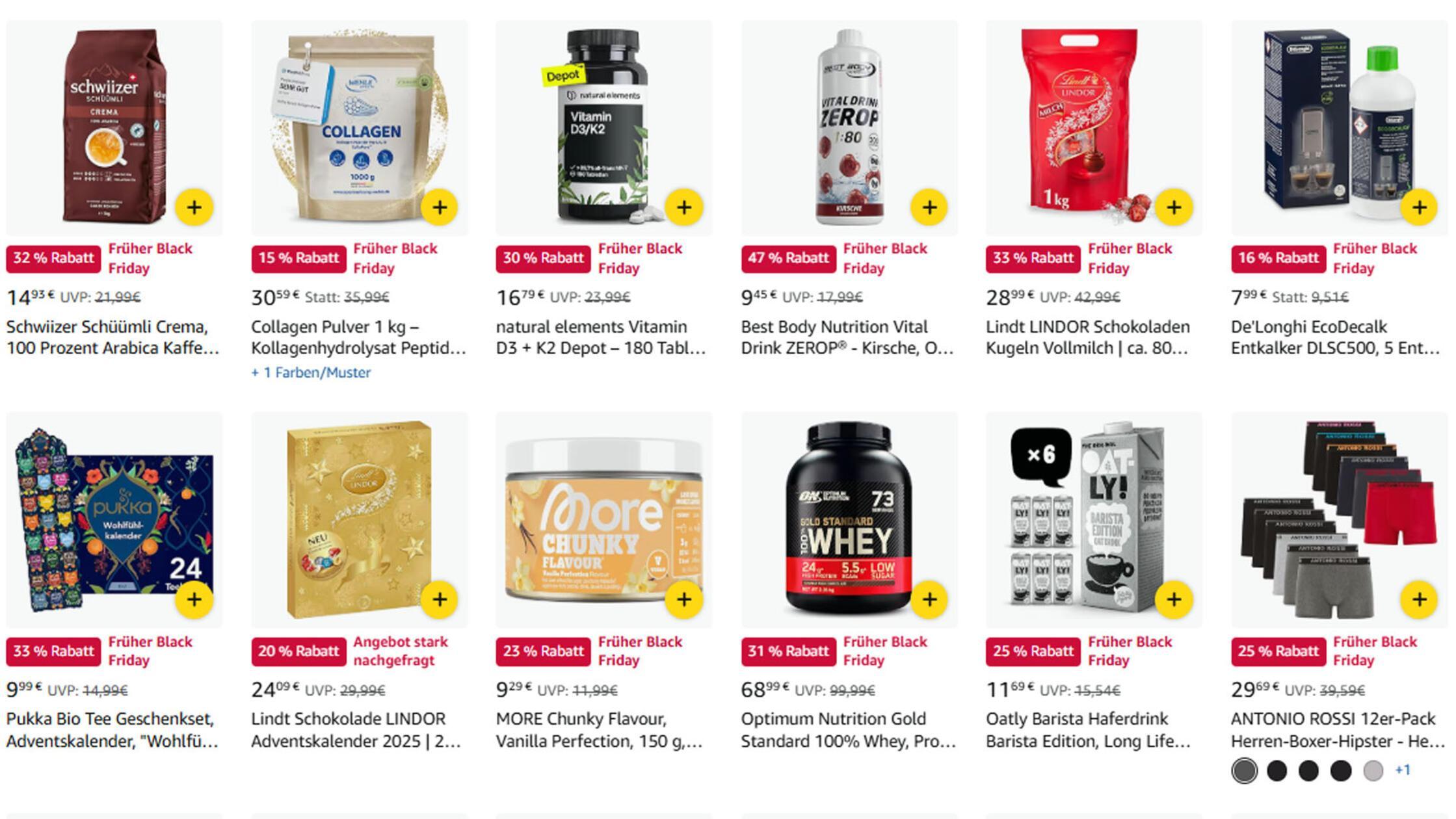 Amazon Black Friday Deals Lebensmittel Getraenke