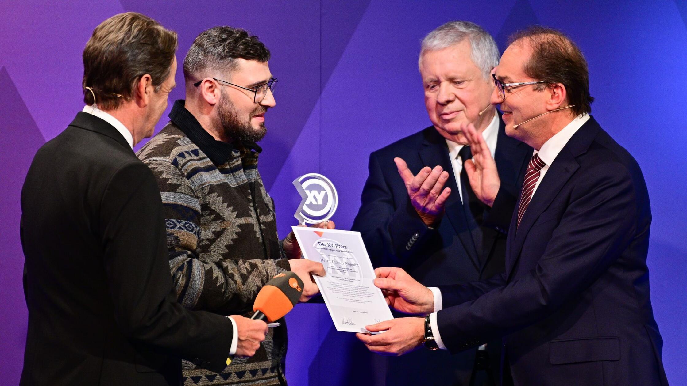 Zivilcourage rettet Leben – XY-Preis für Helfer verliehen