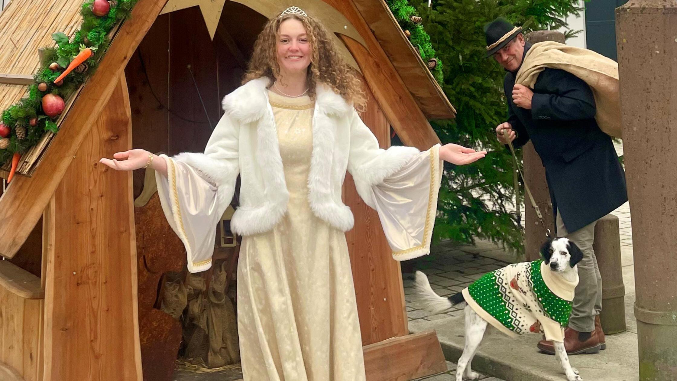 Lena Distler mit Bürgermeister Horst Kratzer als B