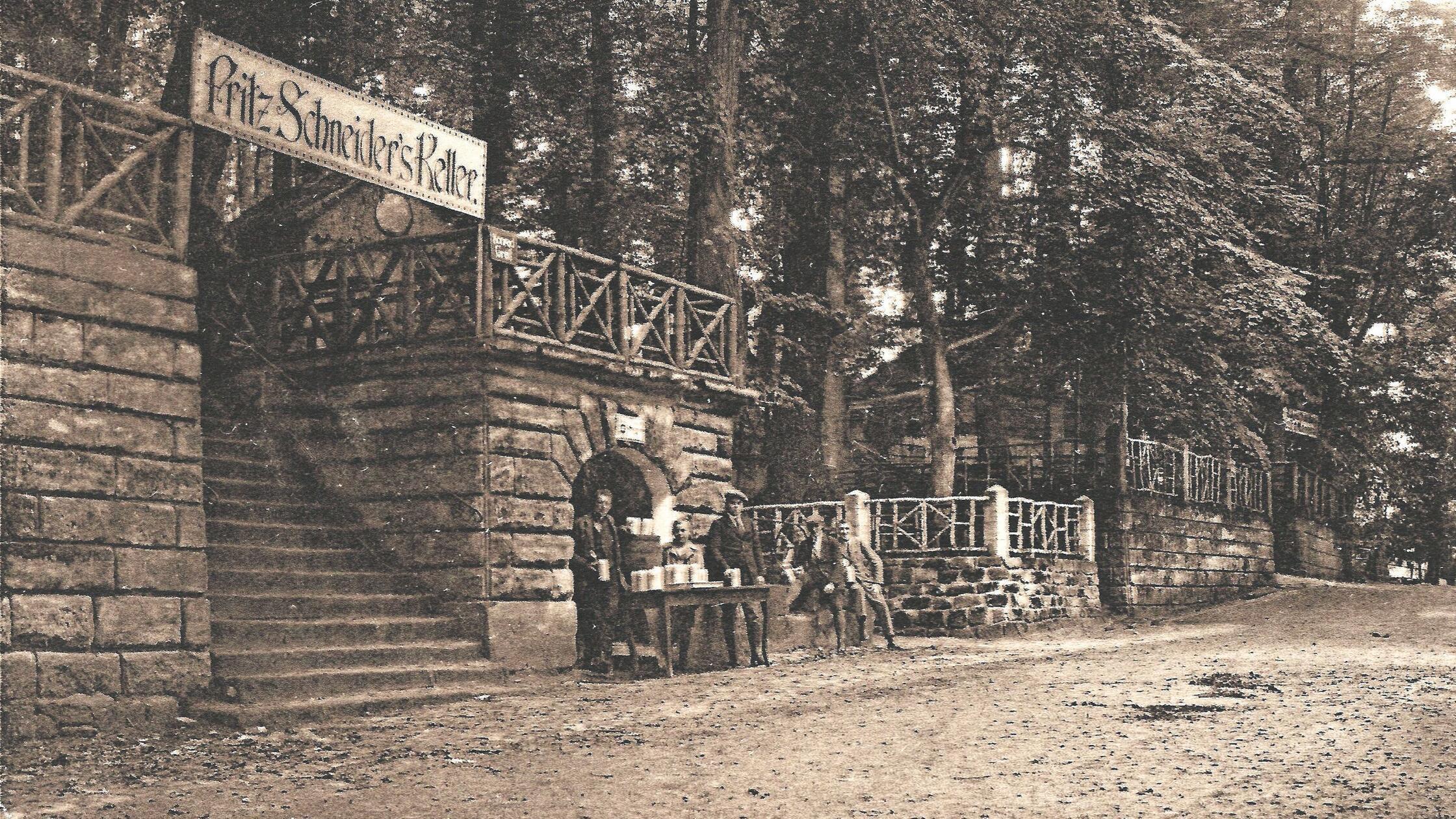 Der Fritz-Schneider-Keller 1910 zeigt den gemauert
