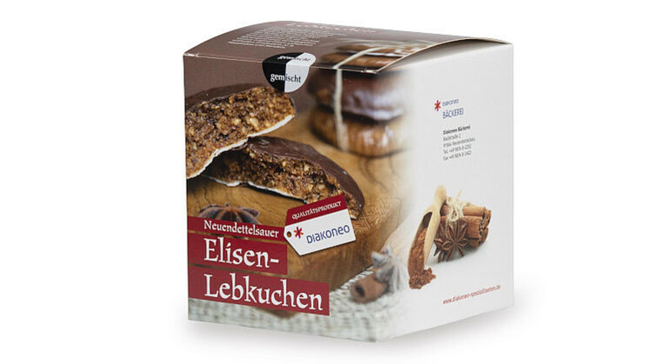 Platz 12: Die <b>Traditionsbäckerei Diakoneo</b> in Neuendettelsau widmet sich hauptsächlich dem Brot. Während der Weihnachtszeit bietet das Team in der Badstraße 2 ebenfalls Elisen-Lebkuchen in verschiedenen Variationen sowie Butterstollen an. Die Lebkuchen schaffen es auf den 12. Platz.