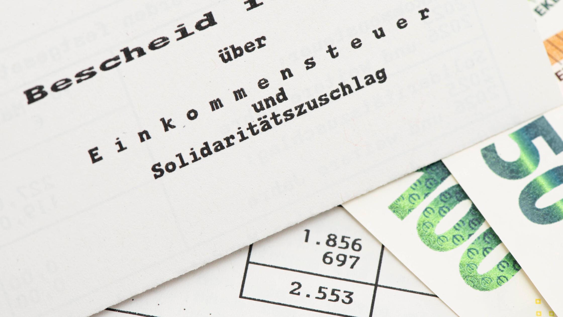 Steuerbescheid vom Finanzamt