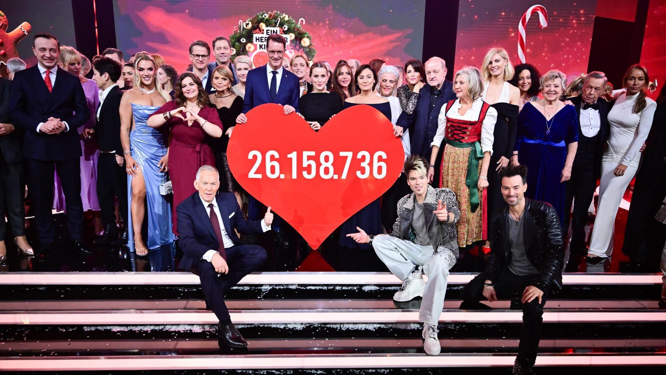 26 Millionen Euro Spenden bei 25. „Ein Herz für Kinder“