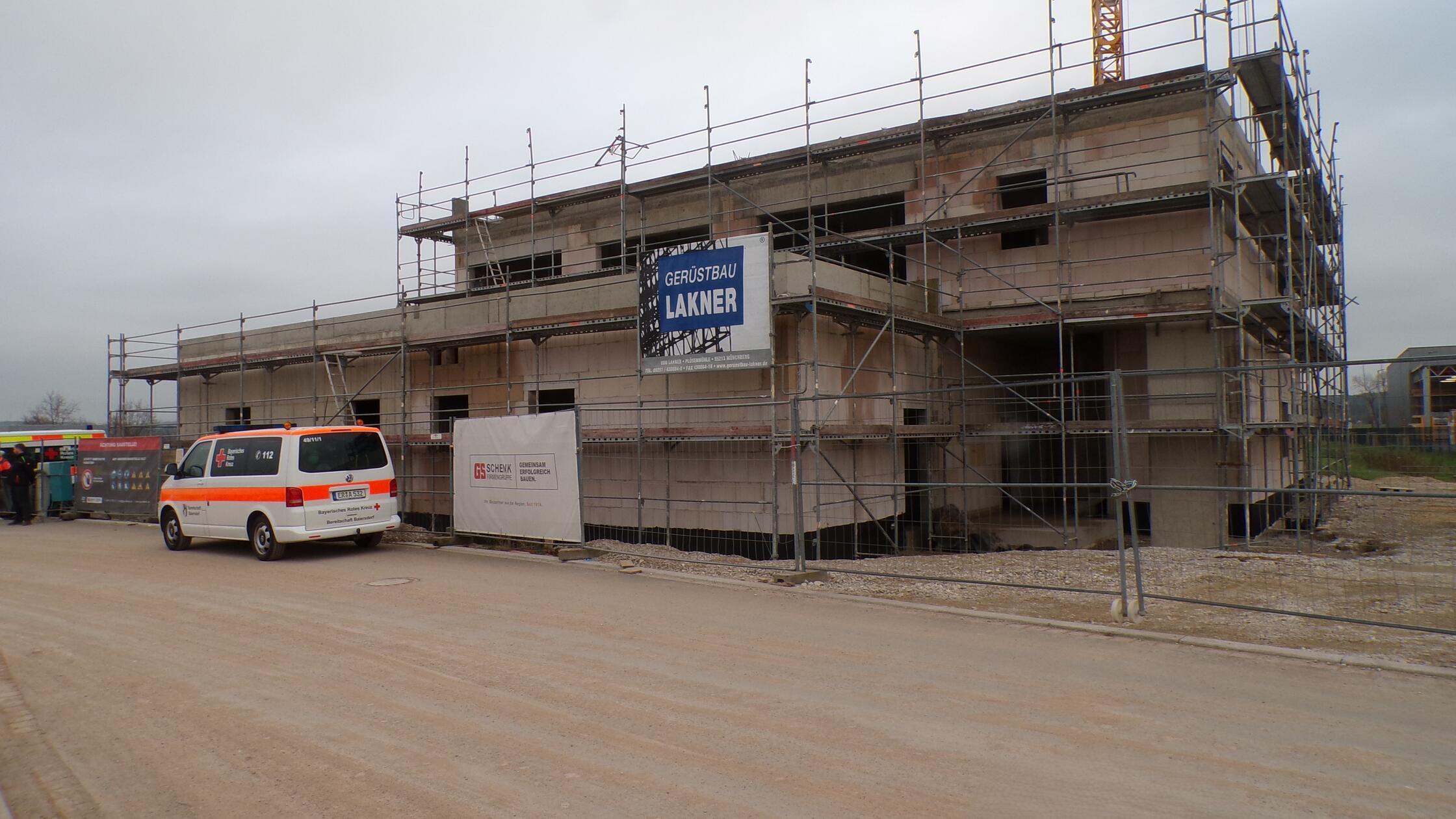 Am neuen BRK-Rettungszentrum konnte Richtfest gefe