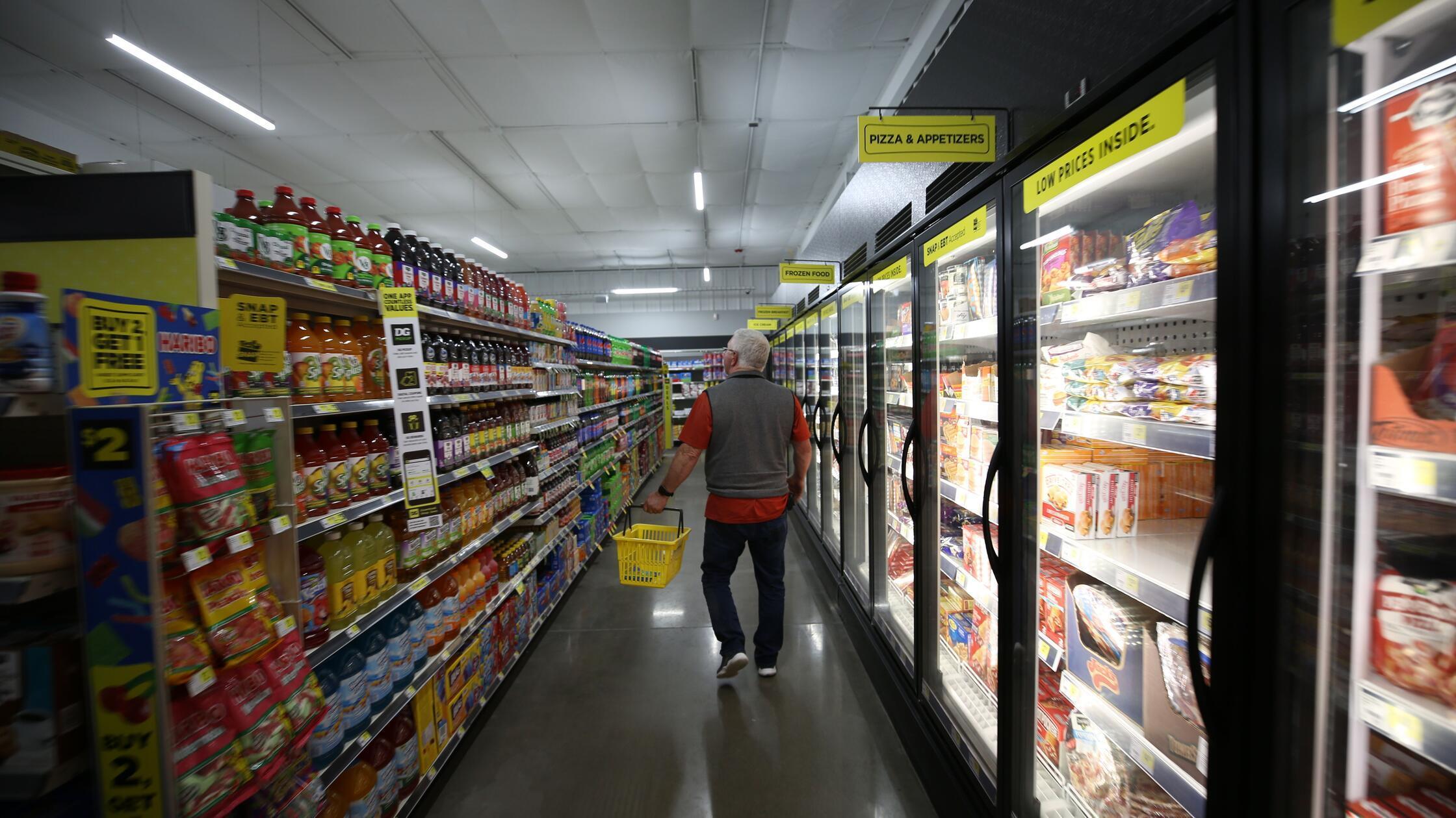 RECORD DATE NOT STATED  An old man customer shops 