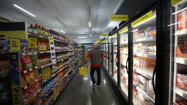 RECORD DATE NOT STATED An old man customer shops