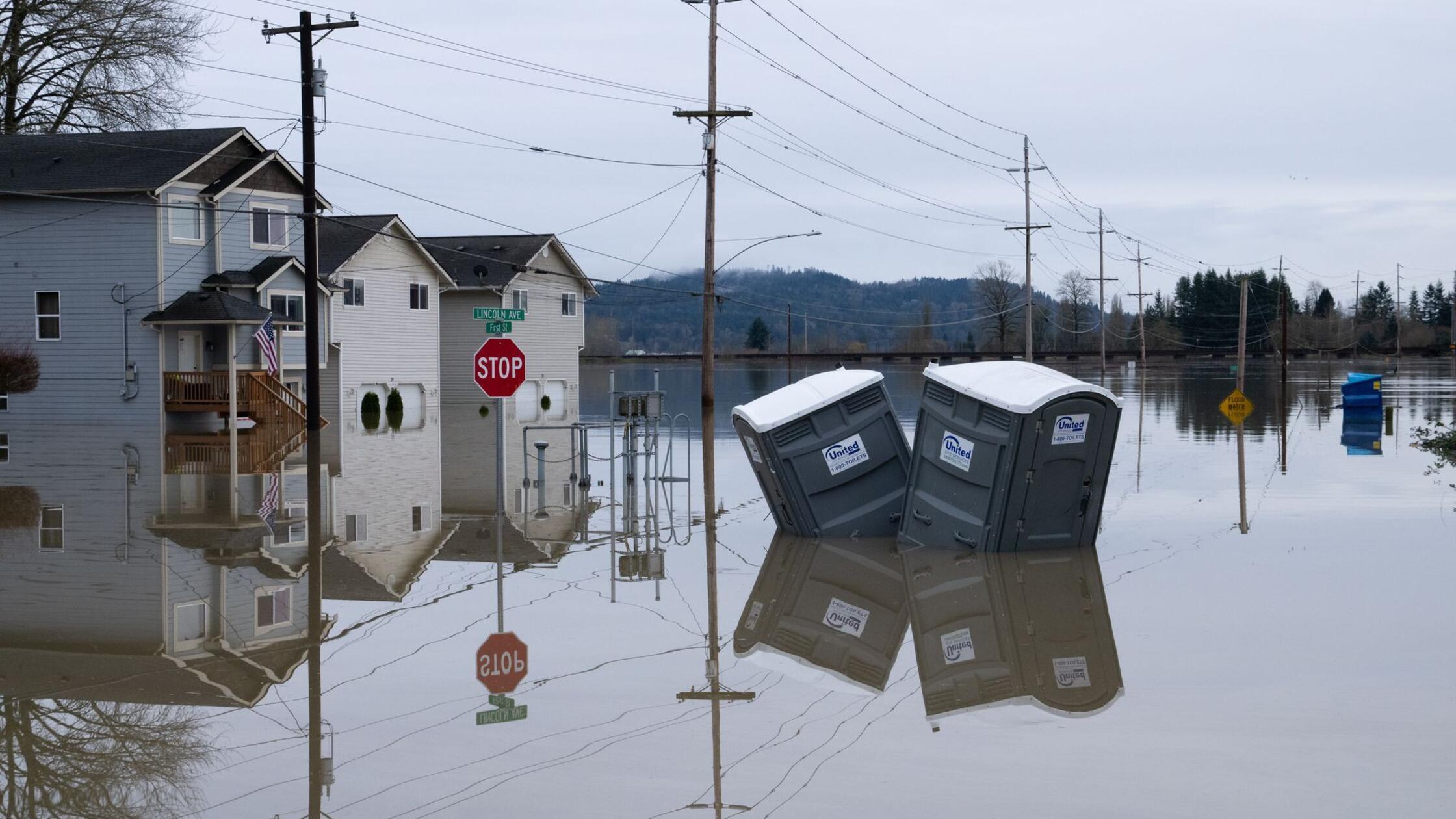 Schwere Überschwemmungen im US-Bundesstaat Washington