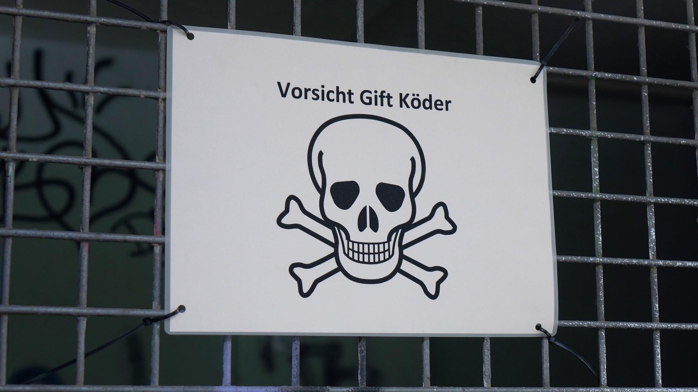 Schild Vorsicht Giftköder Schild Vorsicht Giftköde