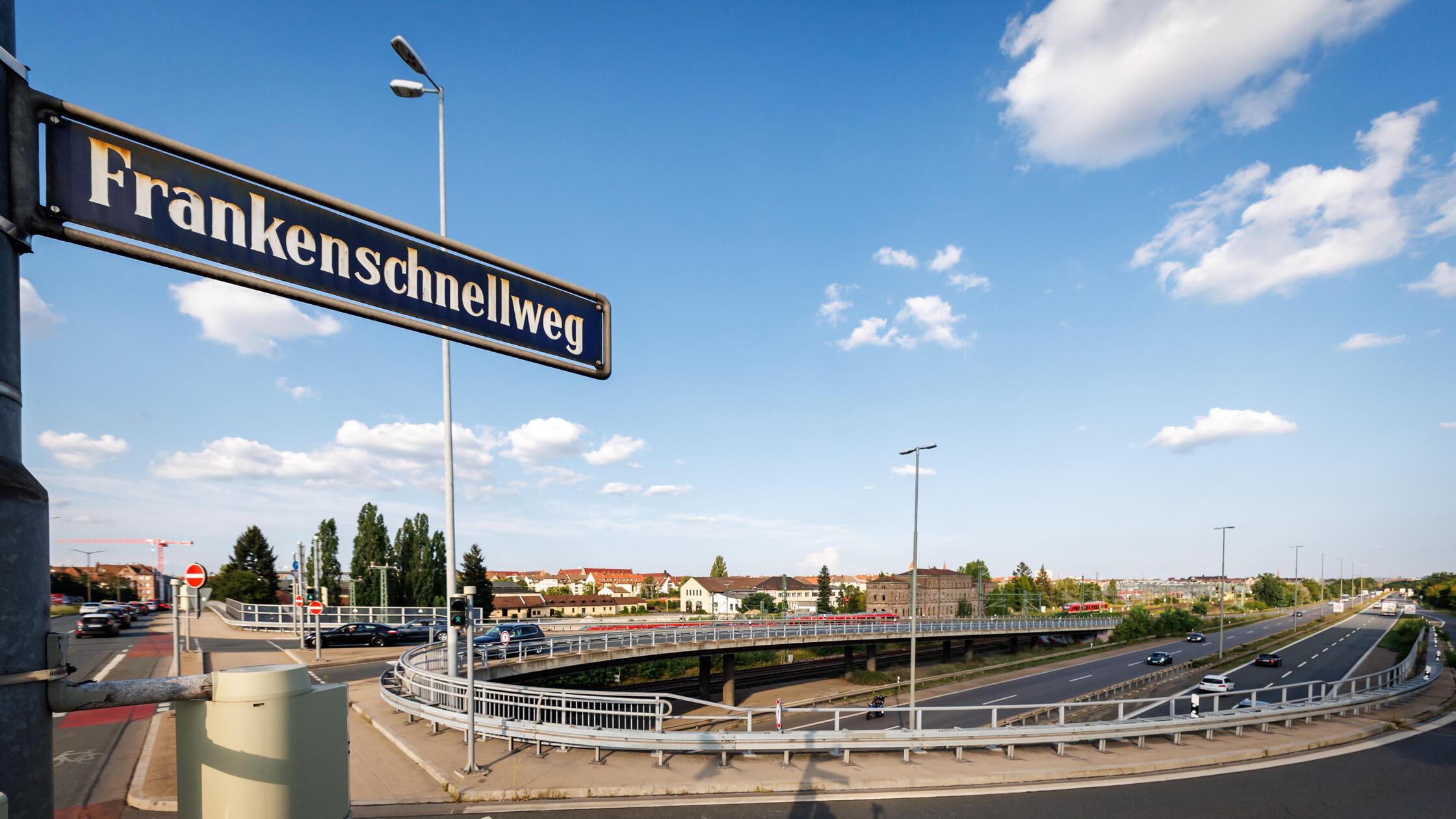 Frankenschnellweg in Nürnberg