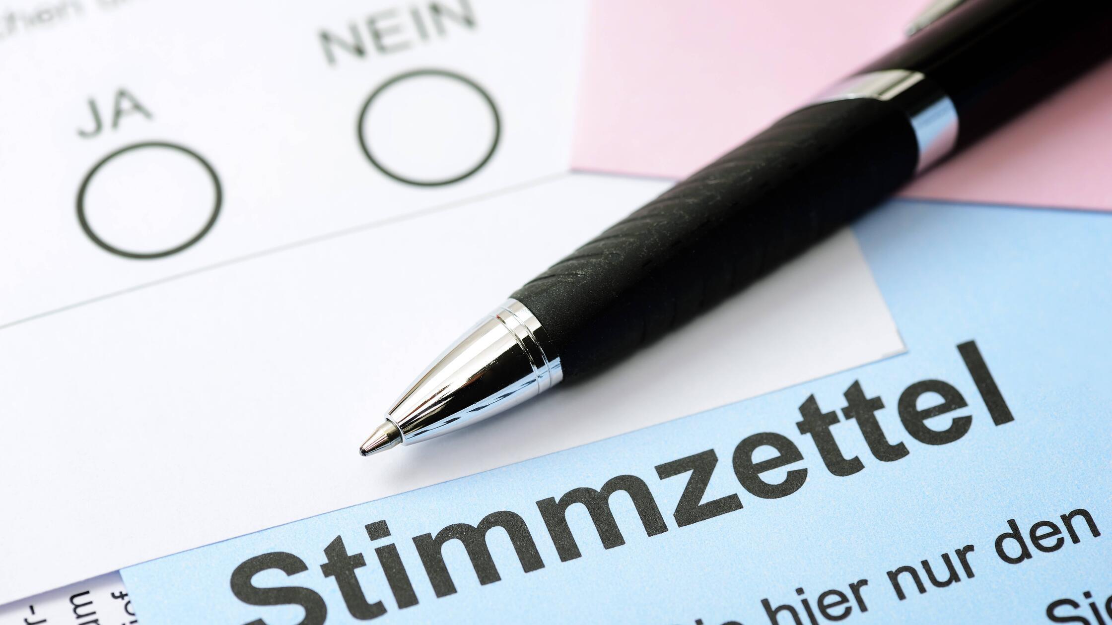 Wahlzettel Stimmzettel Kommunalwahl Bayern 2026