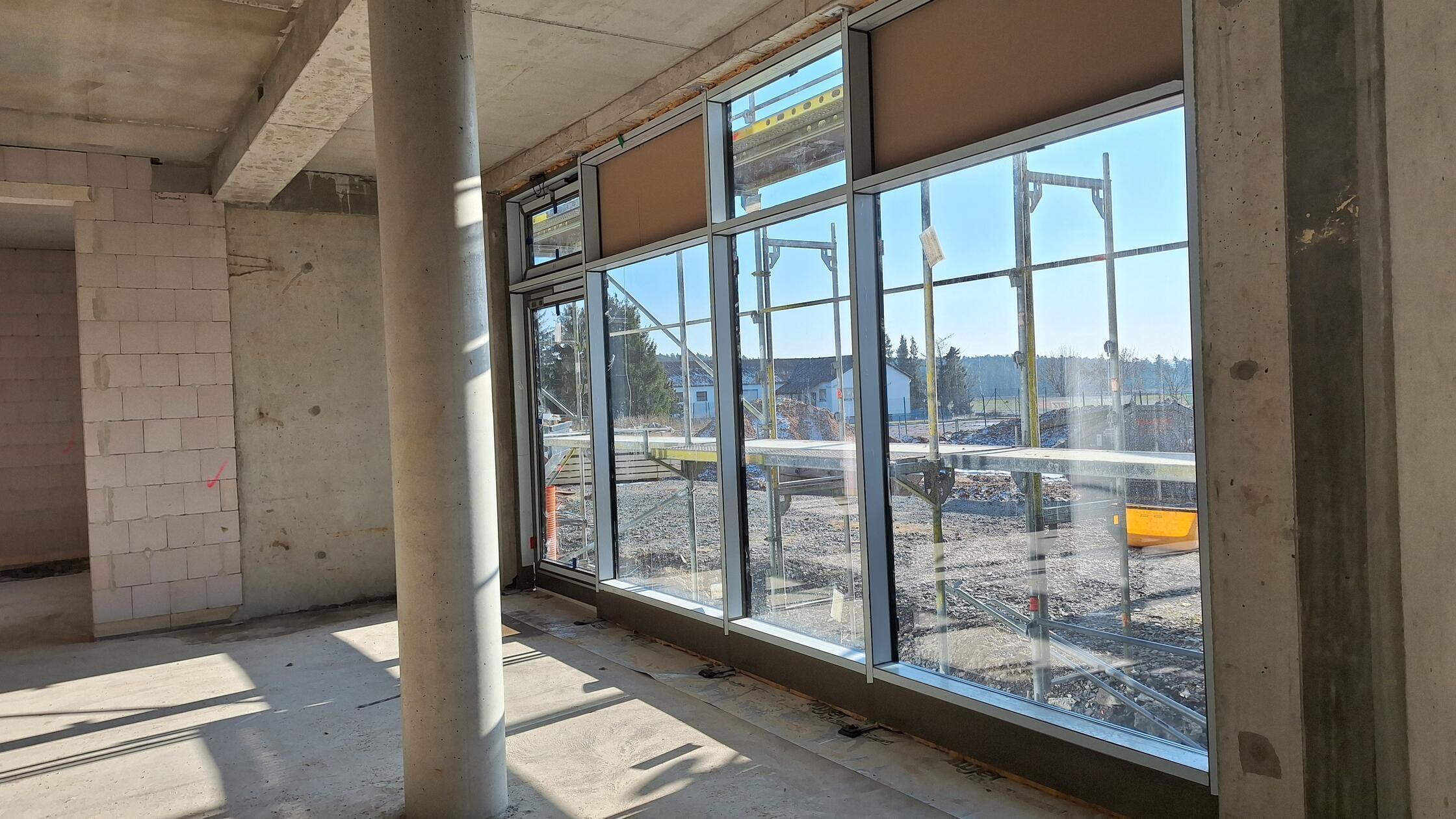 Zwischenstand des Schulhaus-Neubaus in Kammerstein