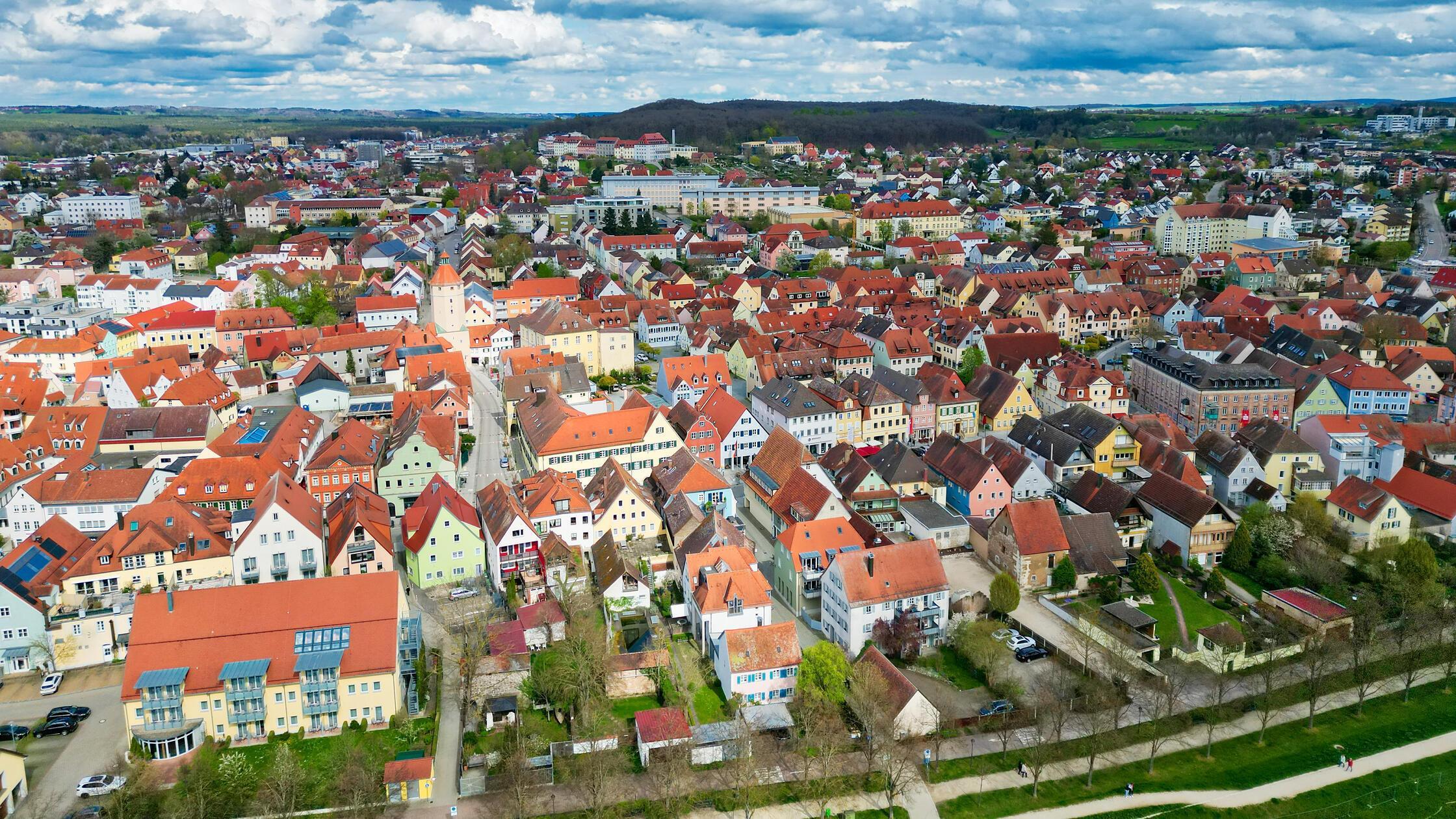 Gunzenhausen Drohne Stadt Innenstadt HDR