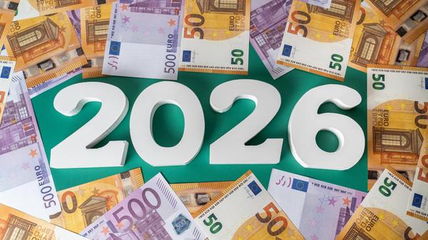 Bavaria, Germany - December 14, 2025: Euro banknot