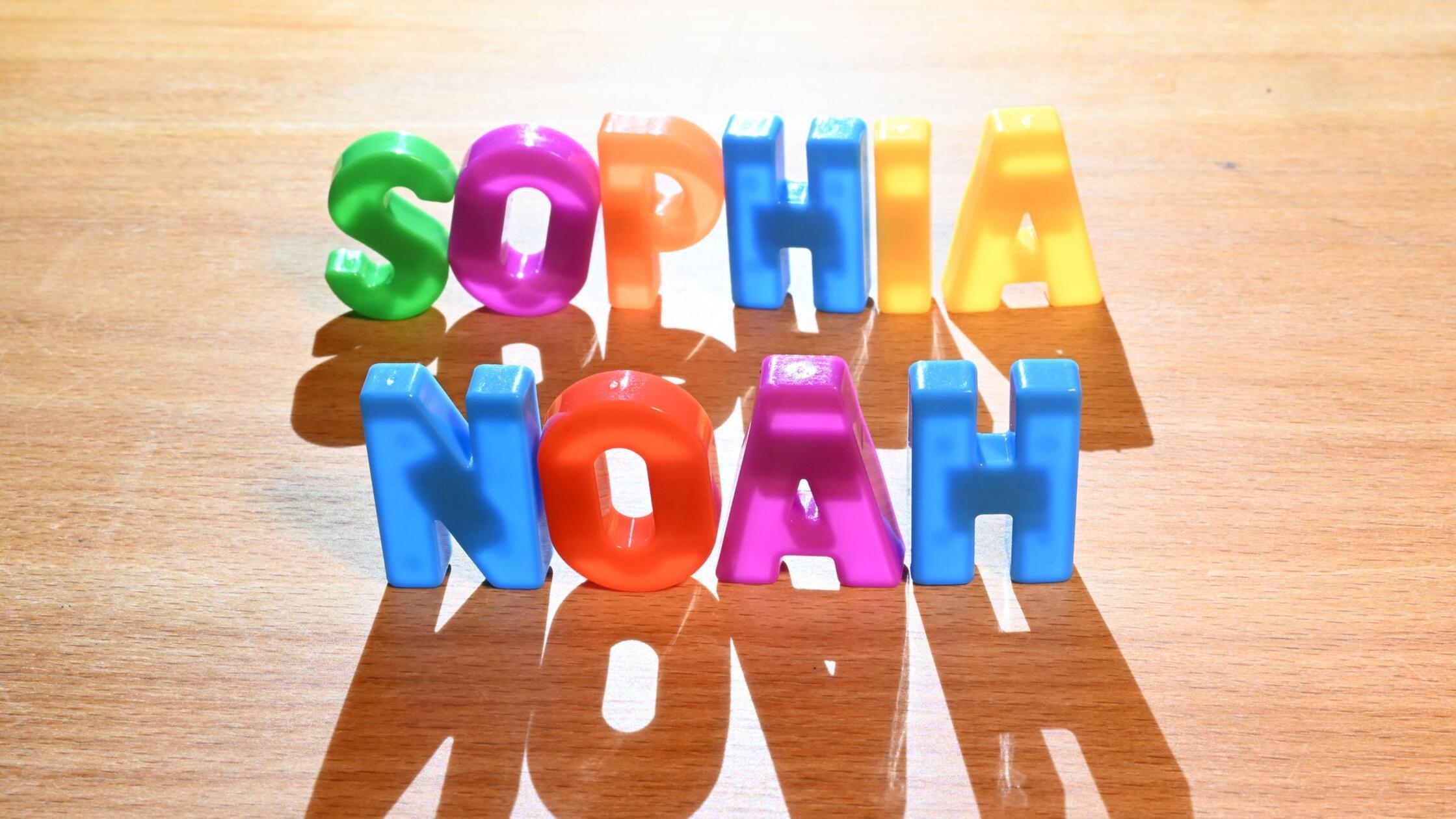 Sophia und Noah sind die beliebtesten Vornamen
