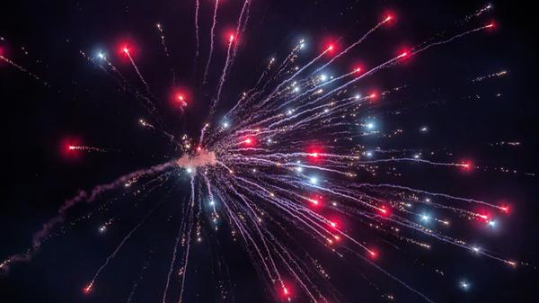 31.12.2025, Baden-Württemberg, Stuttgart: Eine Feu