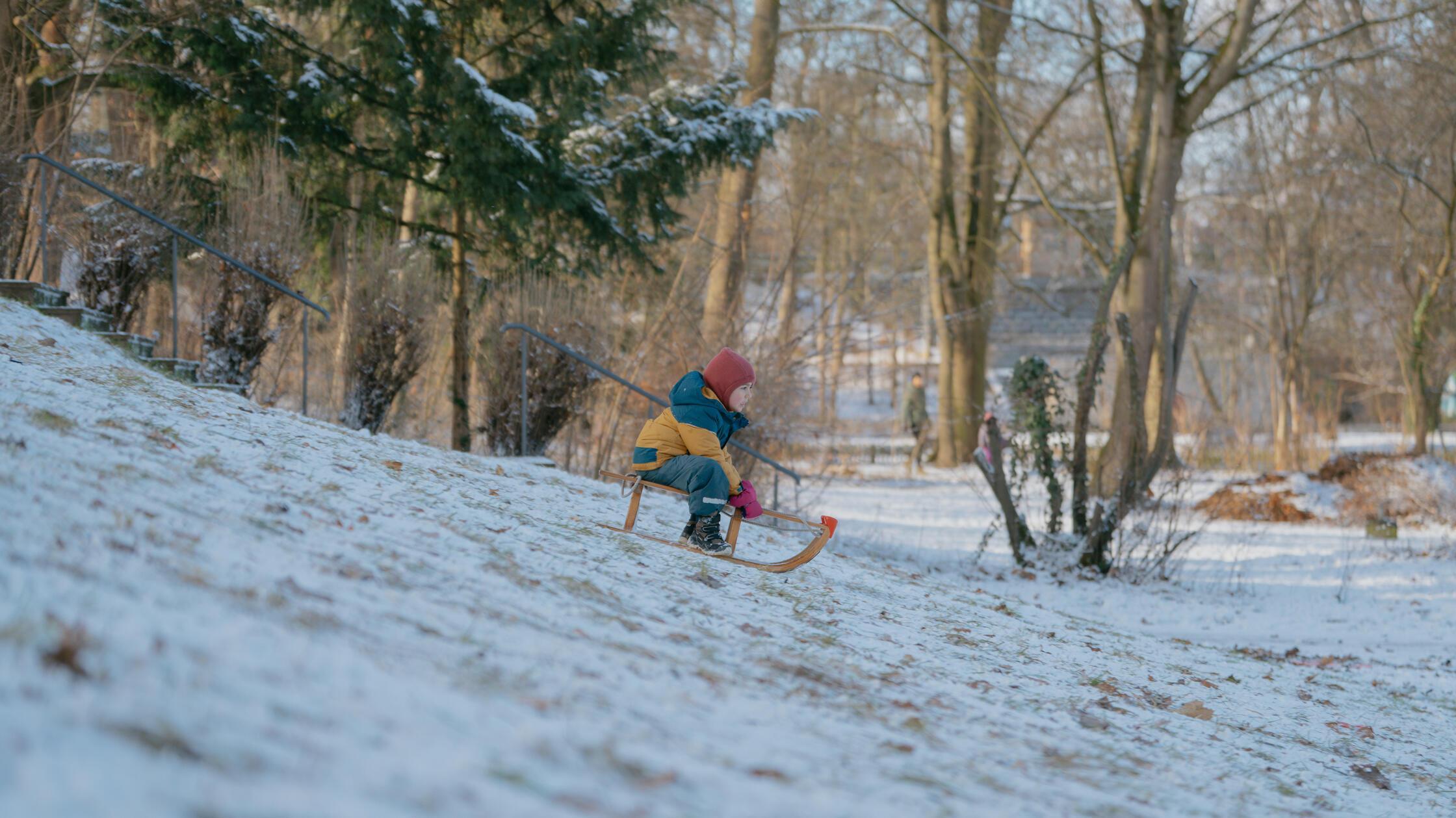 Schnee im Stadtpark Fürth