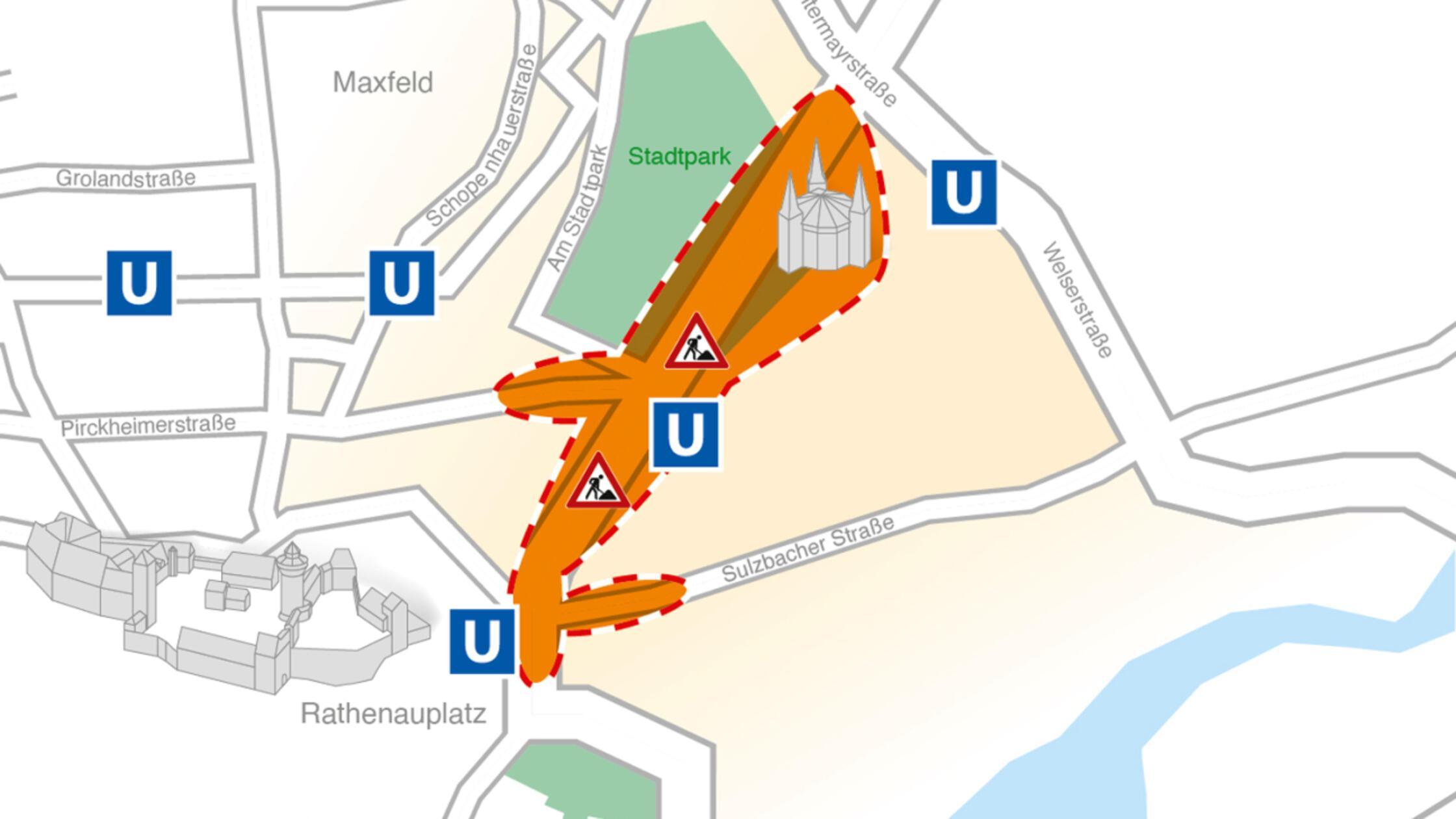 Baustellenkarte Bayreuther Straße