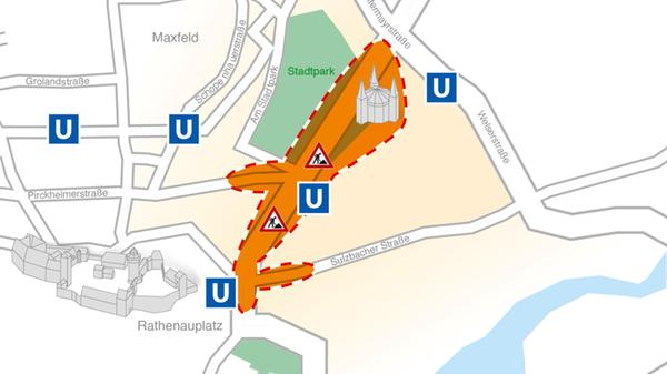 Baustellenkarte Bayreuther Straße