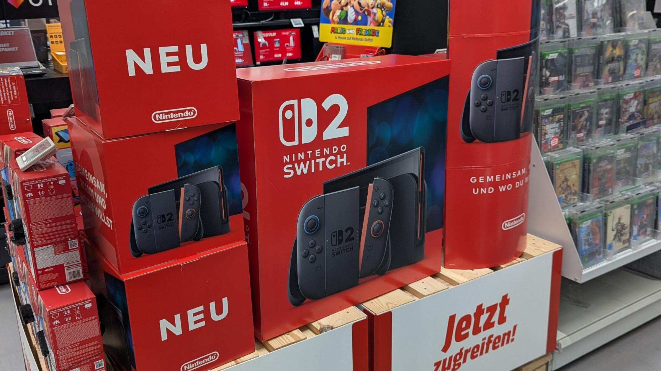 Nintendo Switch 2 Aufsteller Händler