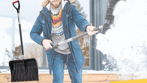 Hecht Schneeschaufel Stahlkante Winterdienst