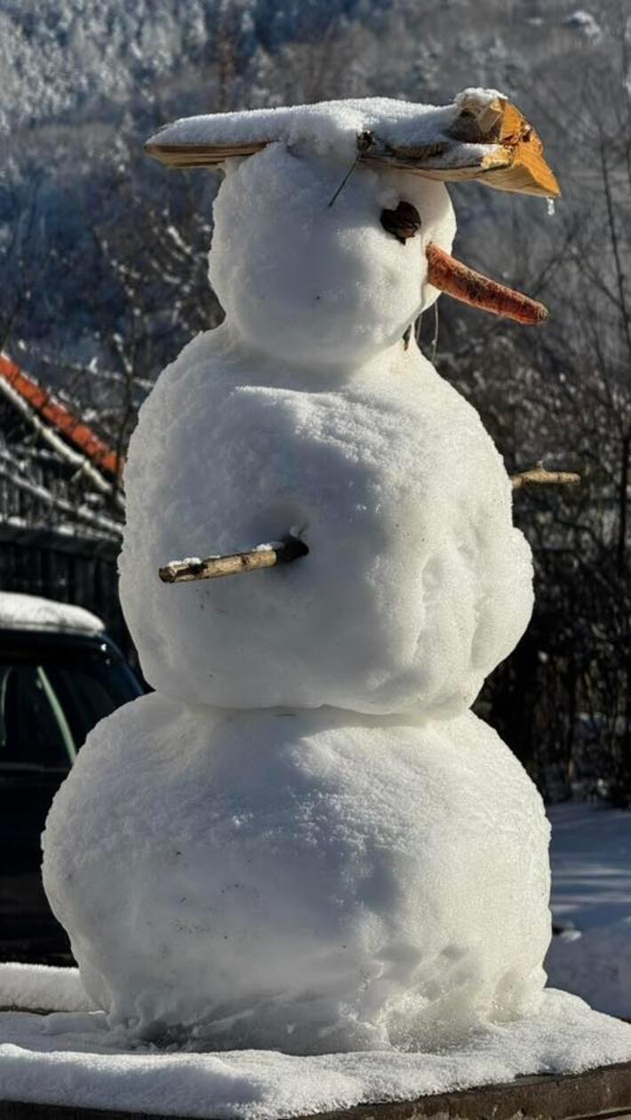 In einer Bildergalerie mit dem Titel "Winter-Wunderland" darf ein Schneemann-Foto natürlich nicht fehlen.