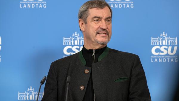 12.01.2026, Bayern, Bad Staffelstein: Markus Söder